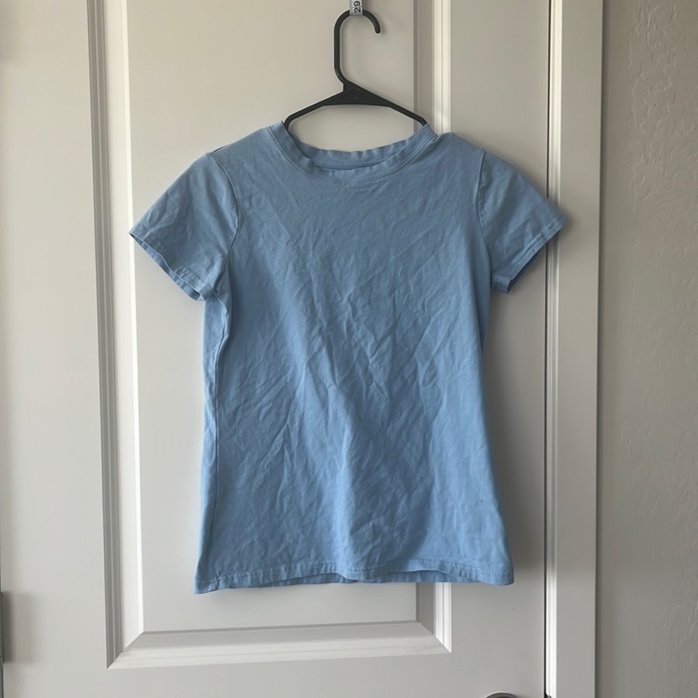 light blue workout t-shirt
